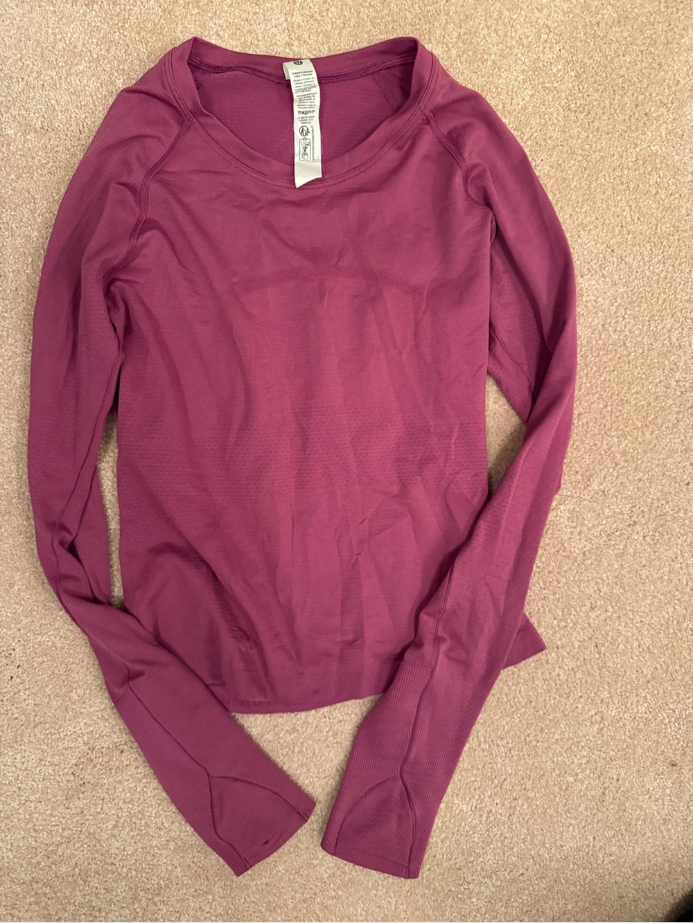 lululemon athletica Long-Sleeve Crew in Plum Berry